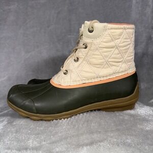Sperry Syren Gulf Quilted Nylon Pop Duck Boot Women's Microfleece Lined Size 10